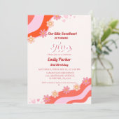 Invitation Retro Super Valentine Sweetheart 2e anniversaire (Debout devant)