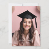 Invitation Rétro Super Vortex Wavy Pastel Graduation (Dos)