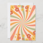 Invitation Retro Super Wavy Sunshine Flower Révélation de gen (Dos)