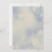 Invitation Retro Sur Cloud Neuf Calligraphie Fête des mariées (Dos)