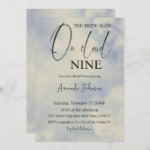 Invitation Retro Sur Cloud Neuf Calligraphie Fête des mariées (Devant / Derrière)