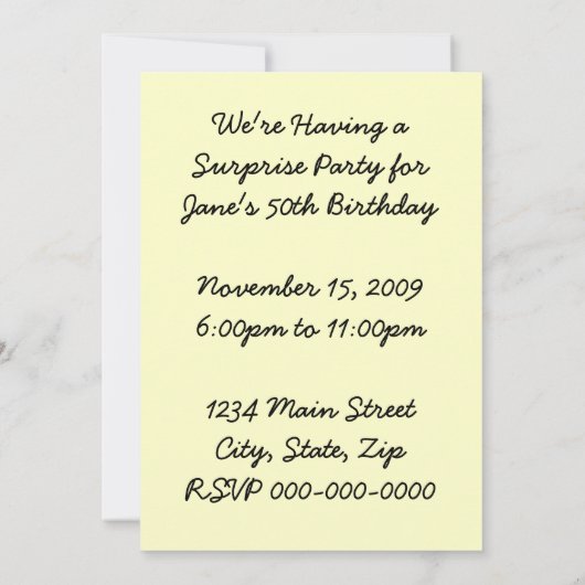 Invitation Retro Surprise Party 2 (Dos)