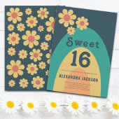 Invitation Retro Sweet 16 fête d'anniversaire
