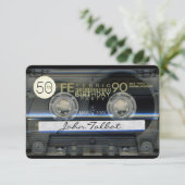 Invitation Retro T1 Cassette bande 50e anniversaire fêté Inv. (Debout devant)