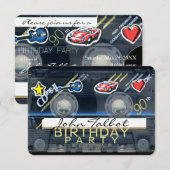 Invitation Retro T3 Audiotape 90e anniversaire Fête Invitatio (Devant / Derrière)