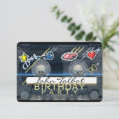 Invitation Retro T3 Audiotape 90e anniversaire Fête Invitatio (Debout devant)