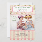 Invitation Retro Tea Party (Devant)