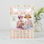 Invitation Retro Tea Party (Debout devant)