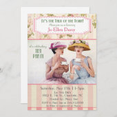 Invitation Retro Tea Party (Devant / Derrière)