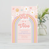 Invitation Retro Ten est un Vibe Rainbow 10e anniversaire (Debout devant)