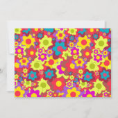 Invitation Rétro thème de partie de la hippie 60s (Devant)