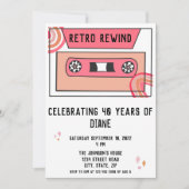 Invitation Retro Throwback fête d'anniversaire (Devant)