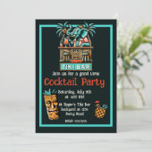 Invitation Retro Tiki Bar Cocktail Party (Debout devant)