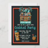 Invitation Retro Tiki Bar Cocktail Party (Devant)