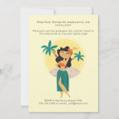 Invitation Retro Tiki plage tropicale Bachelorette week-end (Dos)