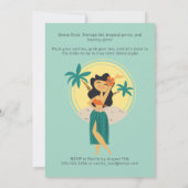 Invitation Retro Tiki plage tropicale Bachelorette week-end (Dos)