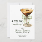 Invitation Retro Tini Un Baby shower Martini neutre pour les (Devant)