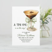 Invitation Retro Tini Un Baby shower Martini neutre pour les (Debout devant)