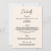 Invitation Rétro Tout en une main tiré Mariage original écrit (Dos)