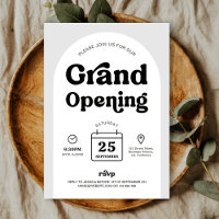 Retro Trendy Arch New Business Shop Ouverture