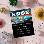 Invitation rétro trente 2000s fête 30e anniversaire<br><div class="desc">Rejoignez la fête : Nice 2000s Fête Anniversaire Invitations!" Préparez-vous à entrer dans une machine à remonter le temps en vous transportant à l'époque élégante et ludique des années 2000. Ces invitations sont votre billet pour un bash d'anniversaire rempli de nostalgie, avec un design qui capture l'essence du temps. Il...</div>