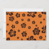 Invitation Rétro Tropicale à l'Hibiscus en Orange  (Dos)