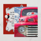 Invitation Retro Truck Retirement Party (Devant / Derrière)