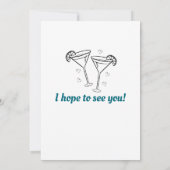 Invitation Retro Turquoise Cocktail Fête du 50e anniversaire (Dos)