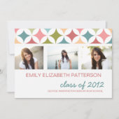 Invitation Retro Turquoise Pink Three (Devant)