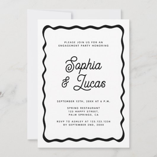 Invitation Retro Typographie (Devant)