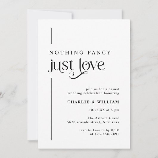 Invitation Retro Typographie Photo Qr Code Mariage (Devant)