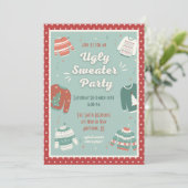 Invitation Retro Ugly Sweater Party (Debout devant)