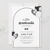 Invitation Retro Un Petit Baby shower de Cravate de boue d'ar (Devant)