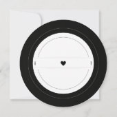 Invitation Rétro Unique Vinyl Enregistrement Mariage Enregist (Dos)