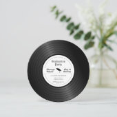 Invitation Retro unique vinyle fête de graduation (Debout devant)