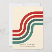 Invitation Retro Vacances Noël amis famille (Dos)