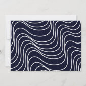 Invitation Retro Vague Bleu violet fête de graduation photo (Dos)