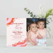 Invitation Retro Valentine Sweetheart Joint Premier anniversa (Debout devant)