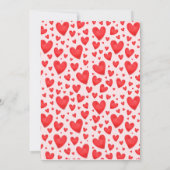 Invitation Retro Valentine Wedding Red Pink (Dos)