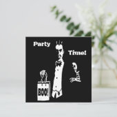 Invitation Retro Vampire Boo Party temps Trick-or-Traiter (Debout devant)