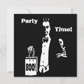 Invitation Retro Vampire Boo Party temps Trick-or-Traiter (Devant)