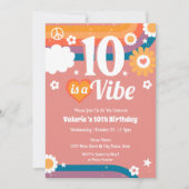 Invitation Retro Vibe 10e anniversaire (Devant)