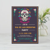 Invitation Retro Vibe Day Of The Dead, Dia De Los Muertos (Debout devant)