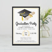 Invitation Retro Vibe Graduation Party (Debout devant)