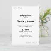 Invitation Retro Vibes Classic Photo QR Code Mariage (Debout devant)