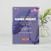 Invitation Retro Vidéo Jeu Anniversaire (Debout devant)