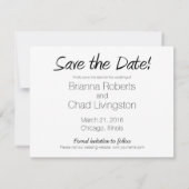 Invitation Rétro Vieux Voiture Enregistrer la date Annonce (Dos)