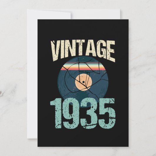 Invitation Rétro Vintage 1935 85 (Devant)