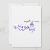 Invitation Retro Vintage amusant unique main moderne tiré Mar (Dos)