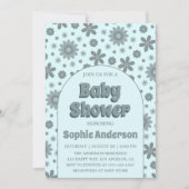 Invitation Retro Vintage Boho Daisy 70s Baby Shower  (Devant)